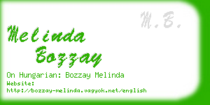 melinda bozzay business card